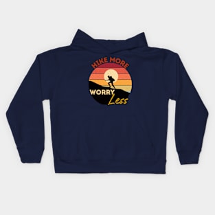 Hike more worry less Kids Hoodie